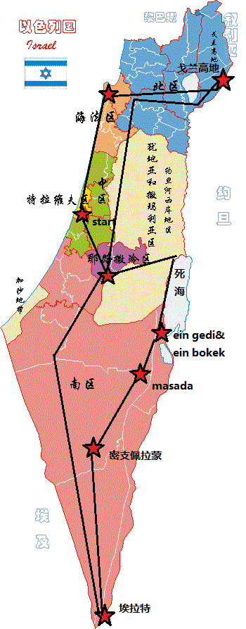 流着奶与蜜的迦南地从南到北以色列