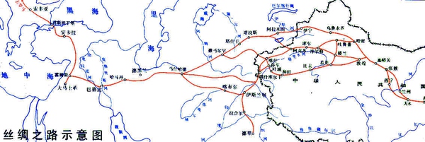 b : 河西走廊示意图