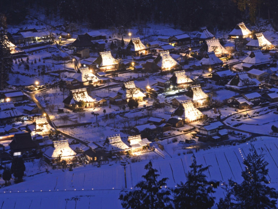 京都美山町之冬 2020合掌村雪灯廊点灯梦幻夜景 岚山观光 和服体验可