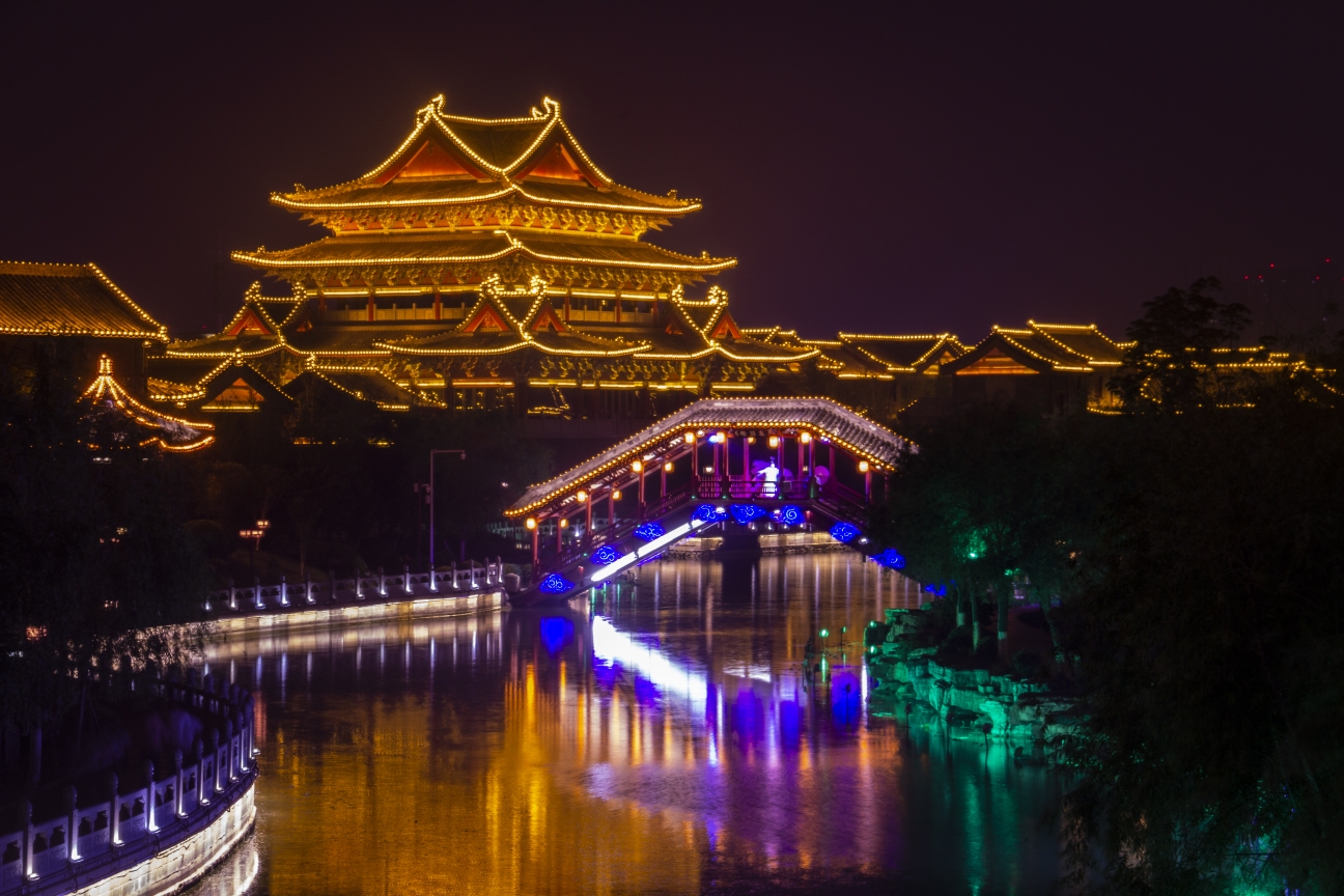 开封:大宋御河夜景(水系)