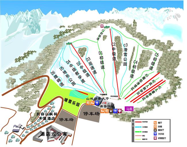 长白山鲁能圣地滑雪场门票娱雪场门票抚松县松江河镇免费班车