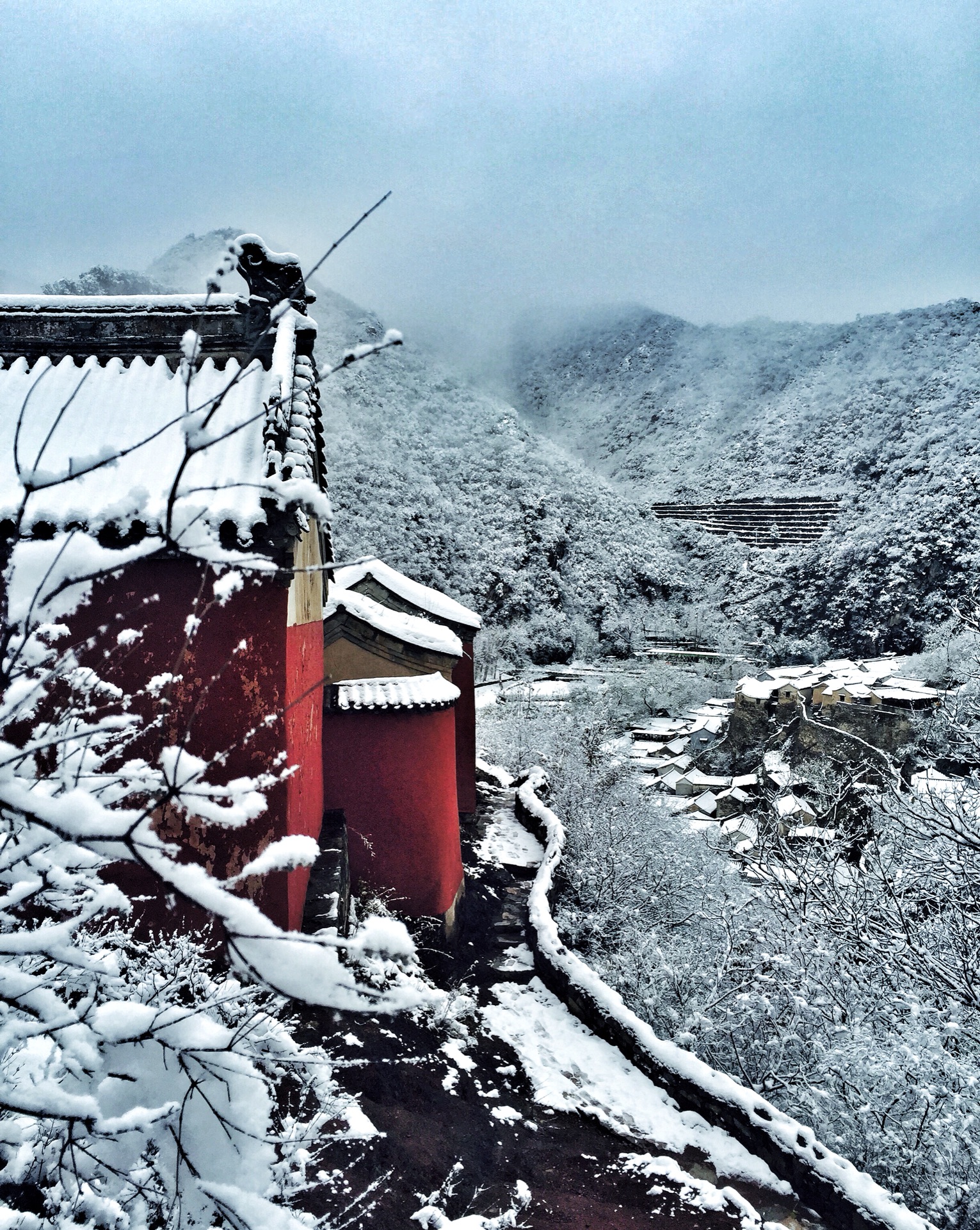 最美雪景却只在身边京西古道游雪图