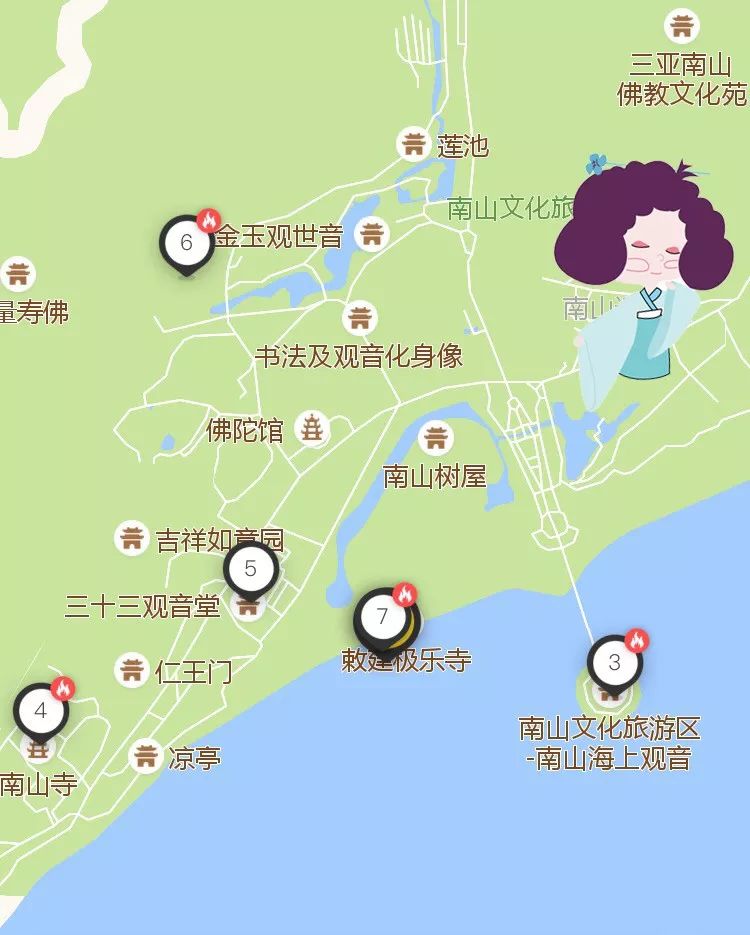 地址:三亚市崖州区崖城镇南山景区  开放时间:8:00-17:30  门票:淡季