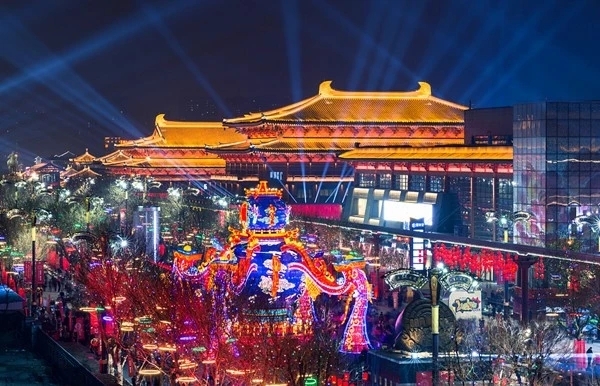 西安醉美夜景,大唐不夜城