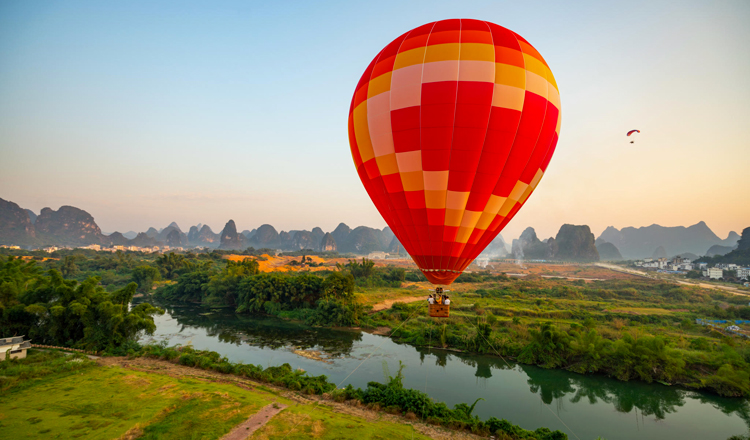 【打卡】阳朔圆梦土耳其·燕莎航空营地·热气球·滑翔伞·飞行观光