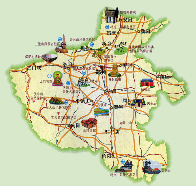                 :河南旅游地图