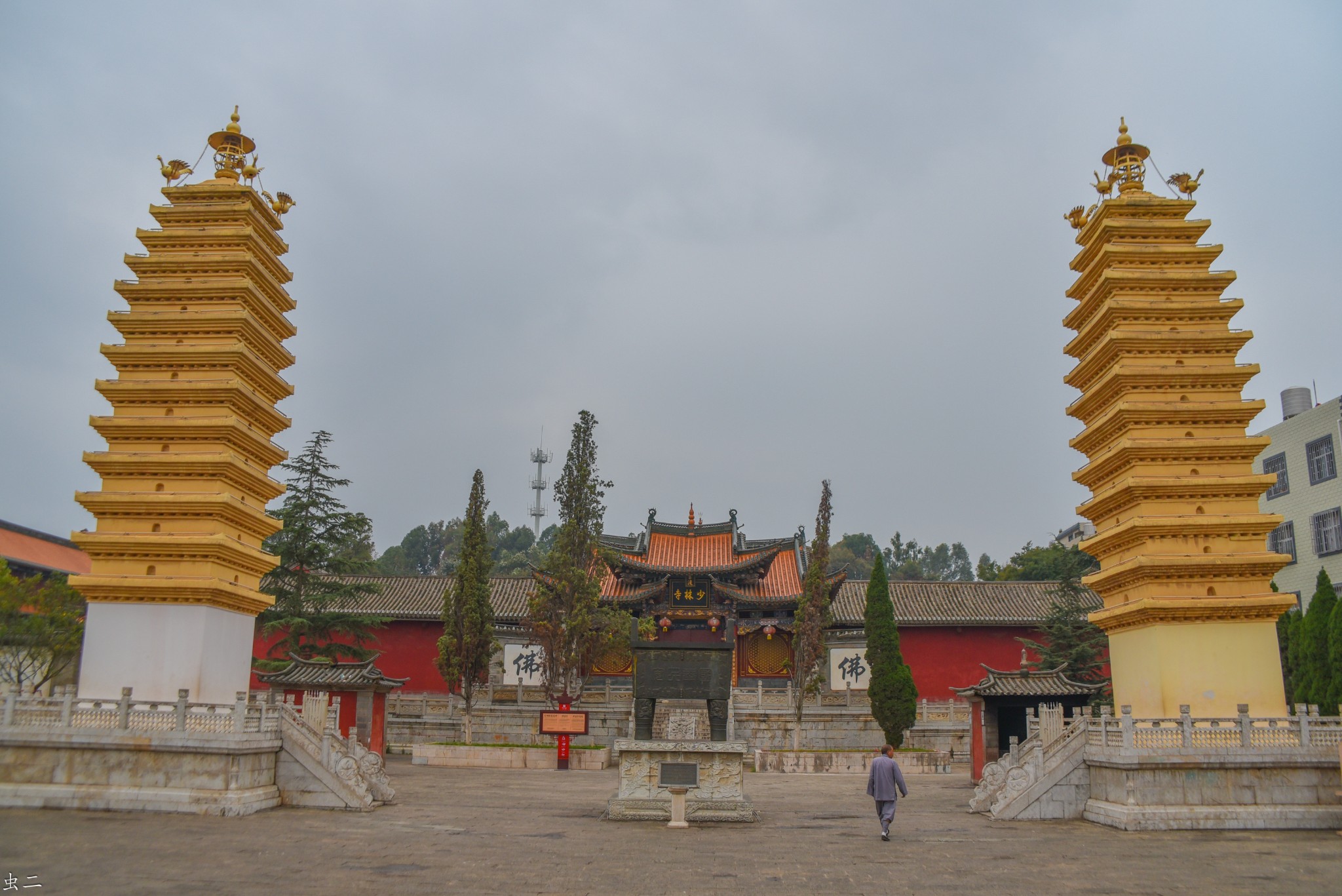 昆明官渡古镇 妙湛寺双塔 金刚塔 少林寺法定寺 土主庙 魁星阁(古塔