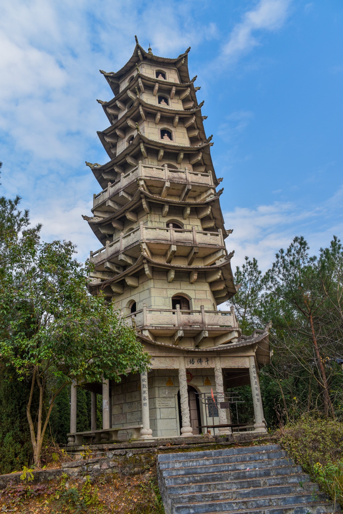 义乌沈约公园 上清禅寺 关帝庙 千佛塔 (古塔巡礼系列