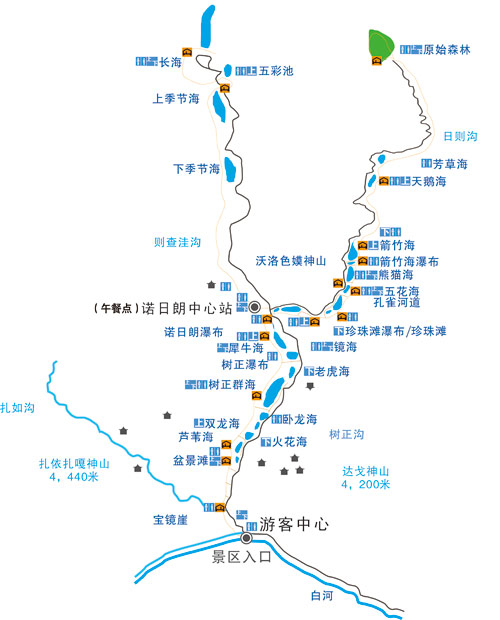 四川九寨沟门票·观光车 可选黄龙风景区·上行索道联