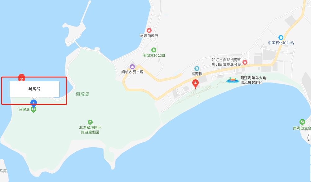 1.地点:地图直接搜索马尾岛  2.