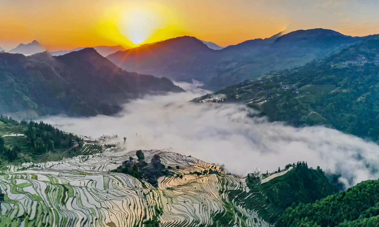 贵州网红景点 毕业游户外游摄影高端纯玩纯玩小团堂安梯田 加榜梯田