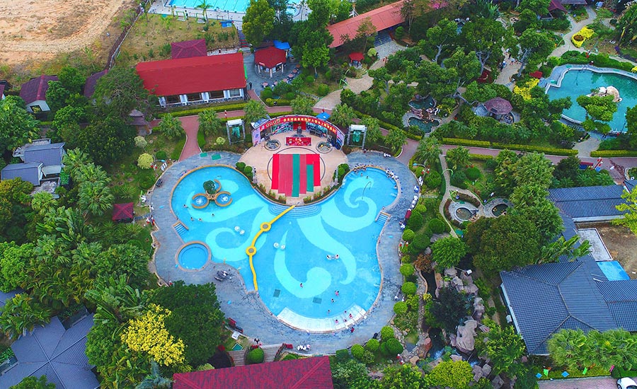揭阳普宁盘龙湾温泉度假村2天1晚游套餐(自助早餐 特色汤池任泡 恒温