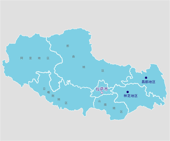【西藏地图】西藏分为几个区，西藏包括哪些地区