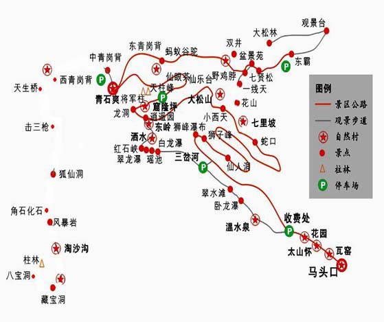 关山景区导游图
