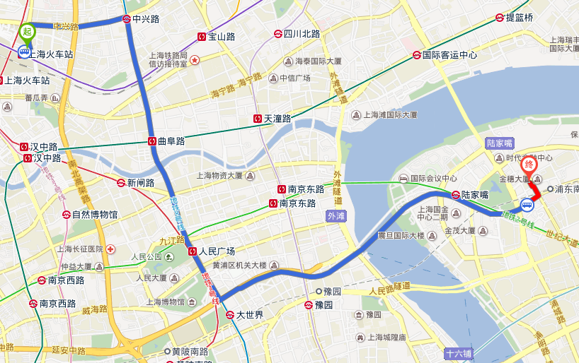 上海火车站怎么去浦东南路360号新上海国际大厦有地铁直接到吗怎么最