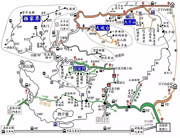 湖南省旅游 凤凰古城旅游攻略 牵手湘西第五天:袁家界,天子山 出发