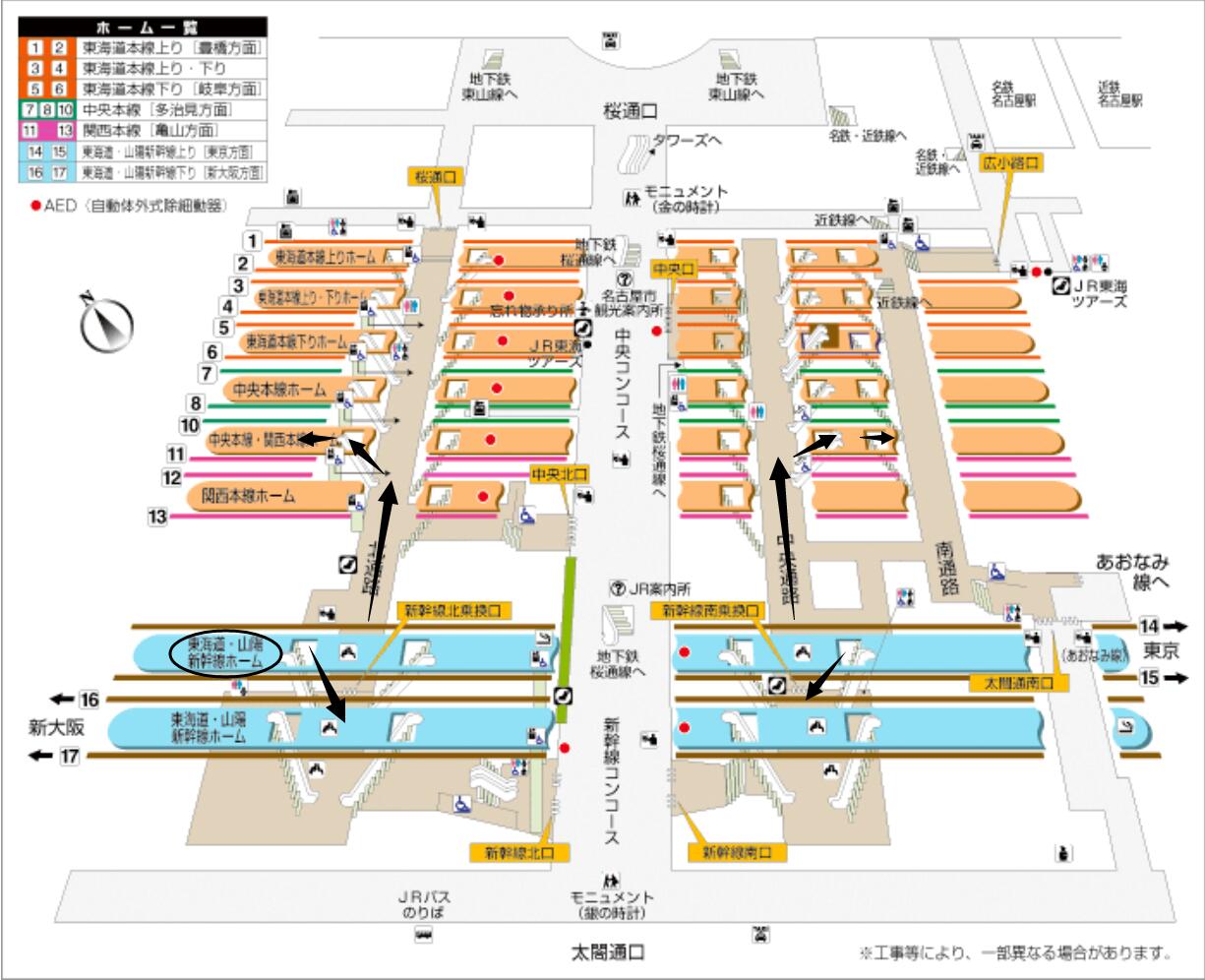 松本站换乘示意图