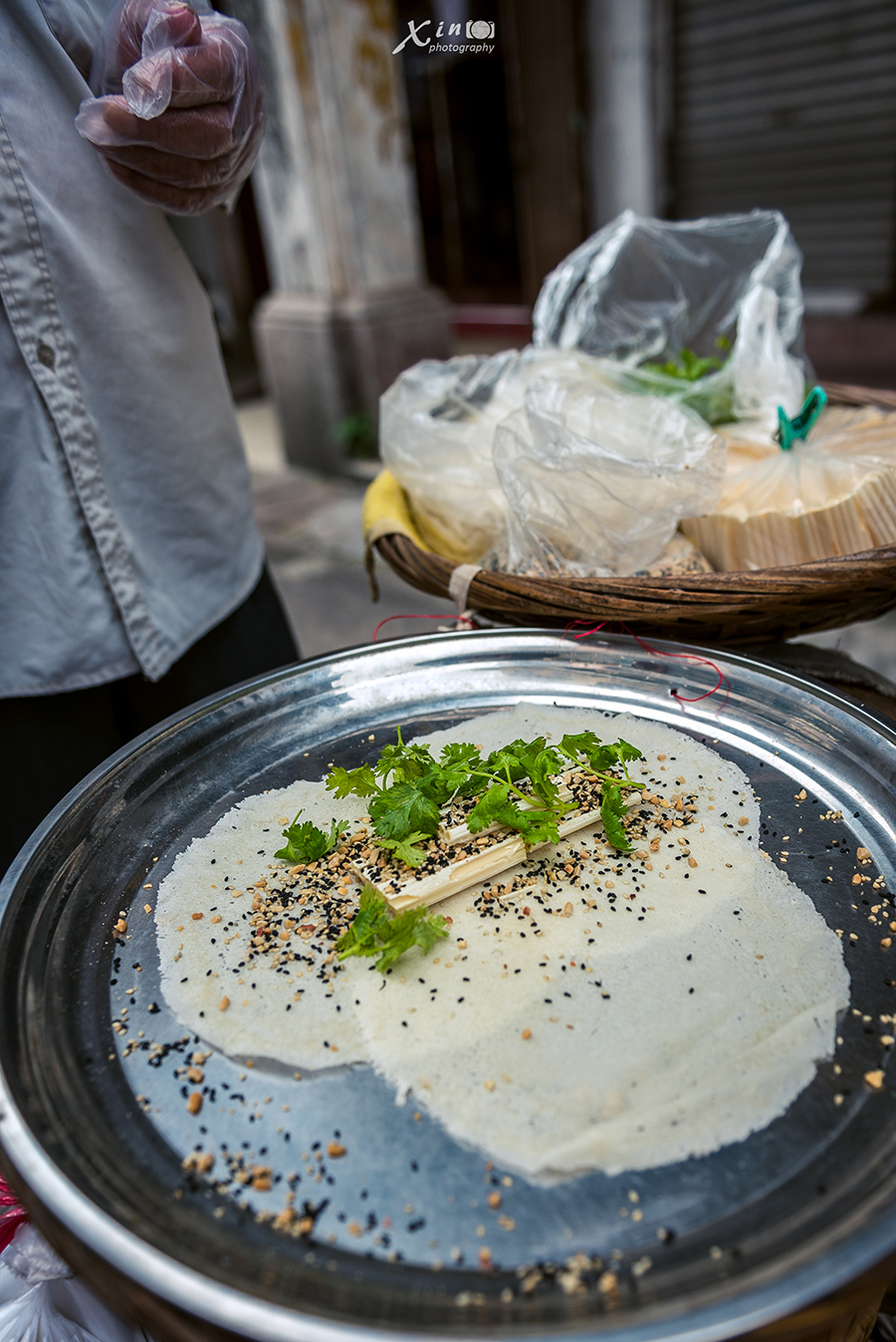 糖葱薄饼是一种广东潮汕地区广为流传的小吃.