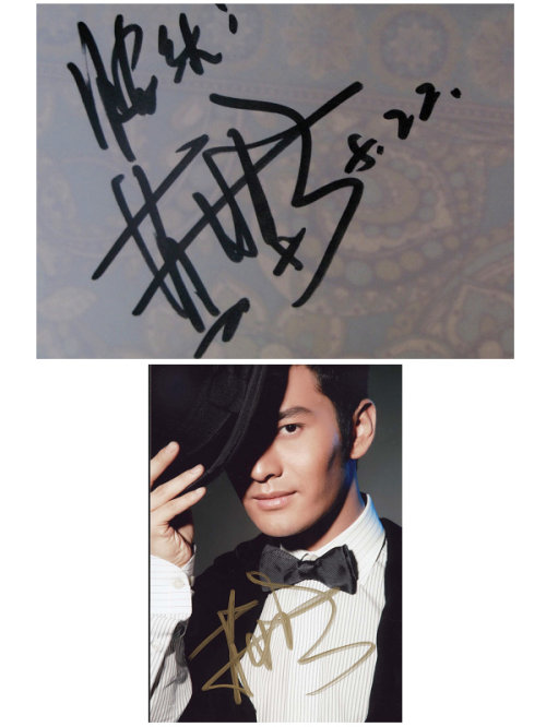 呵呵,喜琳可是有备而来,赵薇,李冰冰,范冰冰,刘亦菲,黄晓明的签名一网