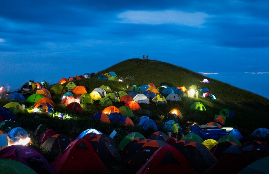 武功山露营基地江西萍乡武功山观音宕帐篷住宿1晚露营基地帐篷节指定