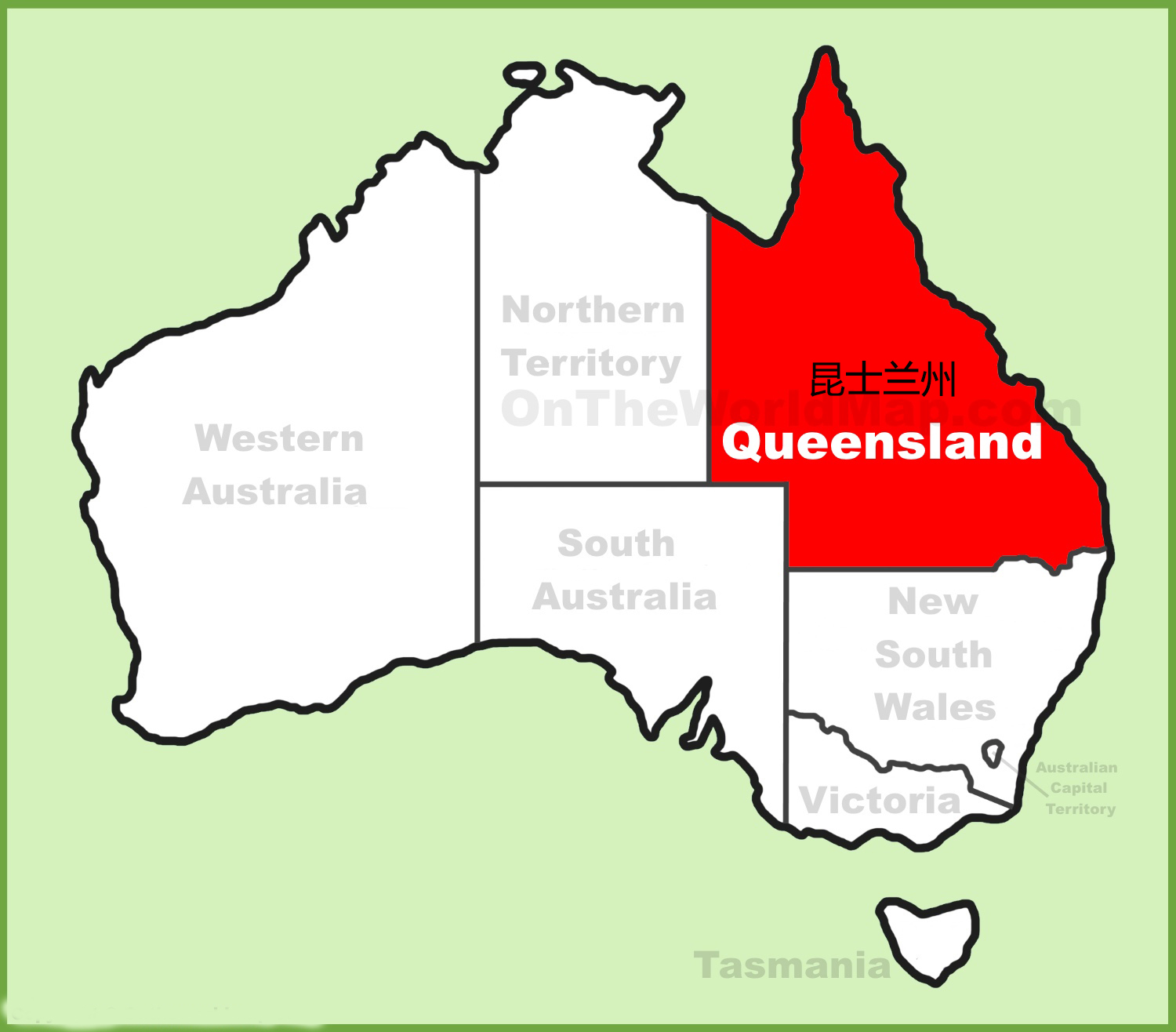                 :昆士兰州位置
