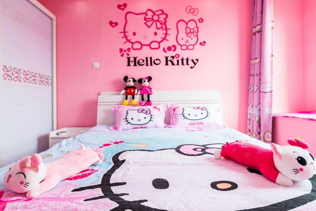hellokitty主题公主房,近迪士尼免费接送预订,hellokitt