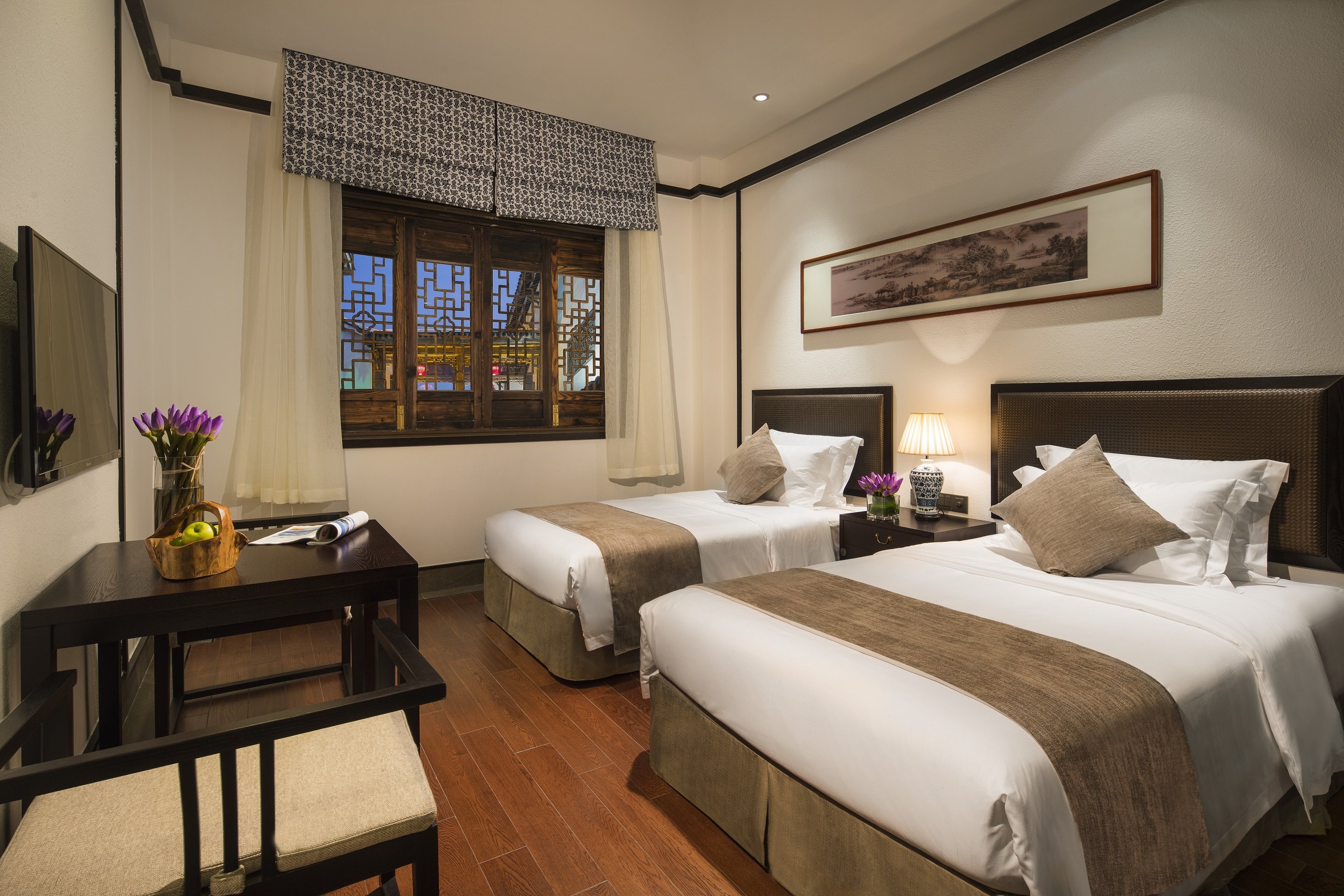 常州溧阳天目湖南山竹海客栈1晚套餐(1晚住宿 2份早餐 2张山水园含船