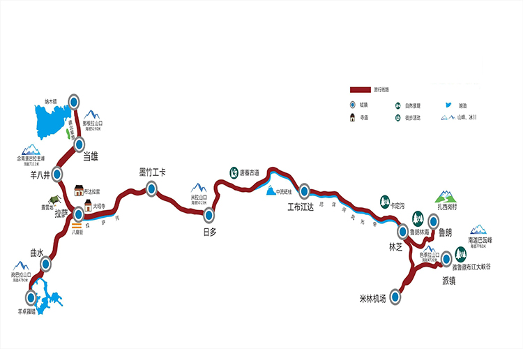                  林芝线路图