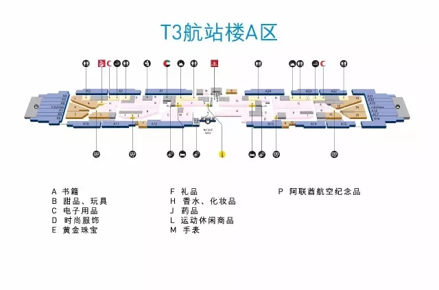 迪拜国际机场 平面图图片