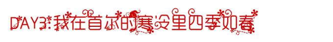DAY3:我在首尔的寒冷里四季如春 DAY3:我在首尔的寒冷里四季如春