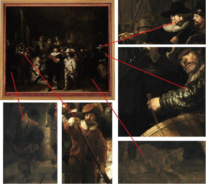             《夜巡》后排人物 by