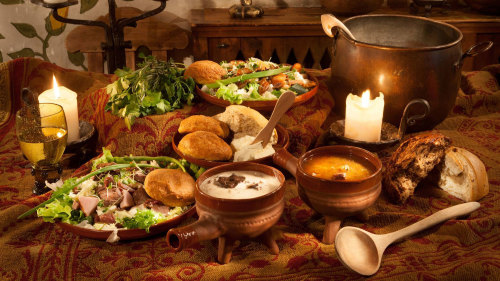 中世纪欧洲贵族饮食图片