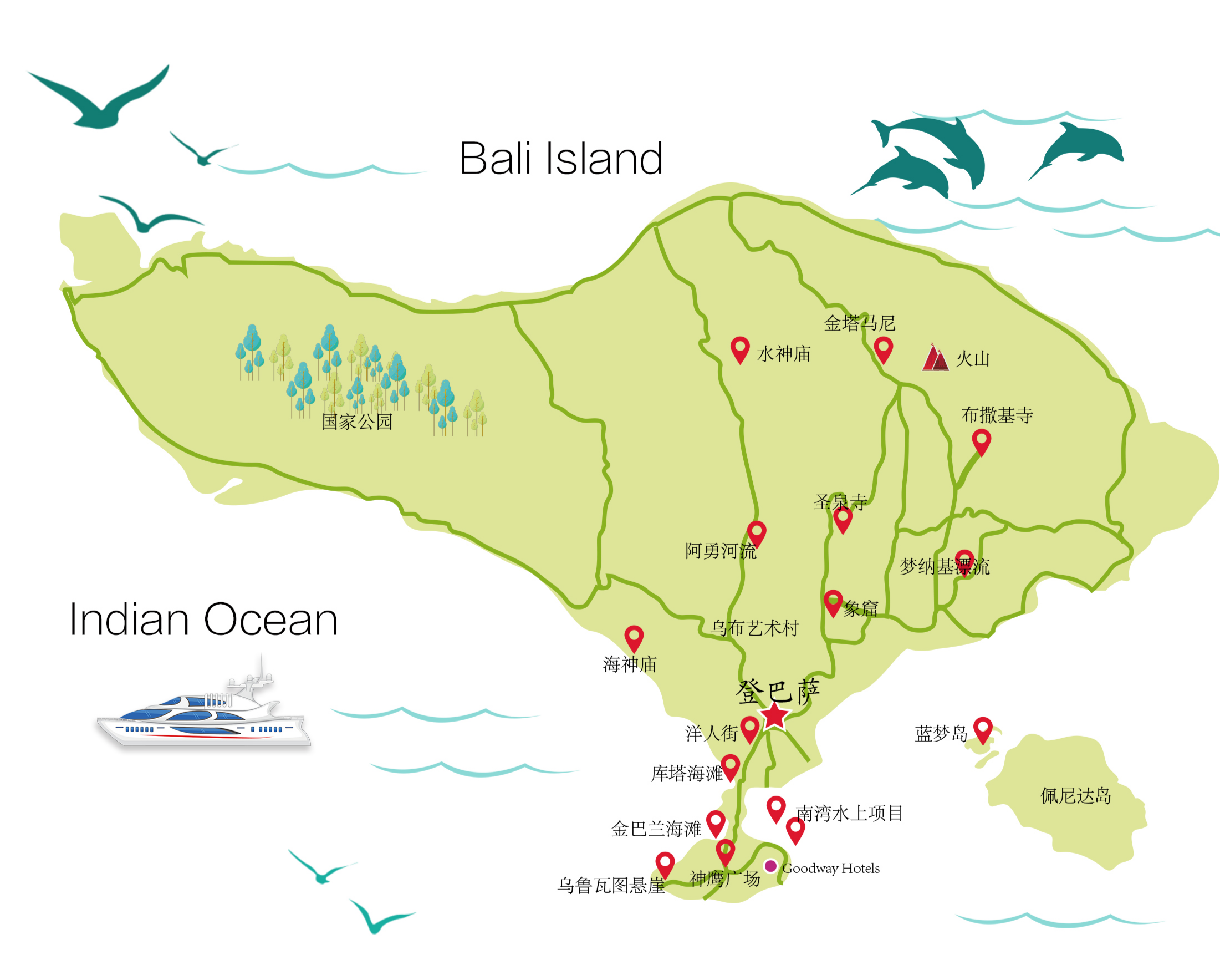 西安直飞巴厘岛8天6晚自由行(节后特惠 高端酒店任意搭 网红明星下午