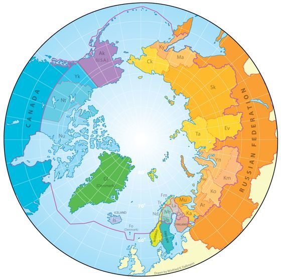 北极格陵兰地图简笔画图片