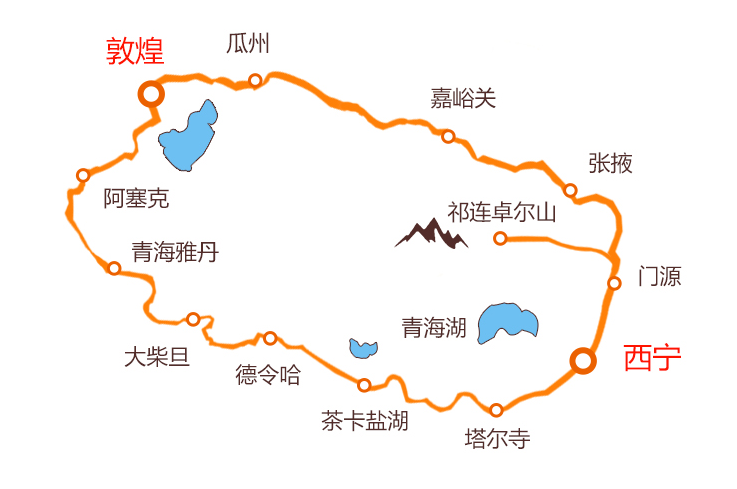 青海青岗公路路线图图片