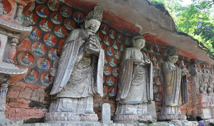 重慶大足石刻純玩一日遊昌州古鎮寶頂山石刻北山石刻定點免費接駁景區