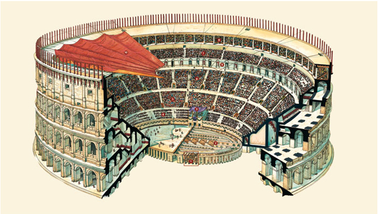 在这里可以见到古罗马建筑基本结构和伟大的成就之一拱券结构.