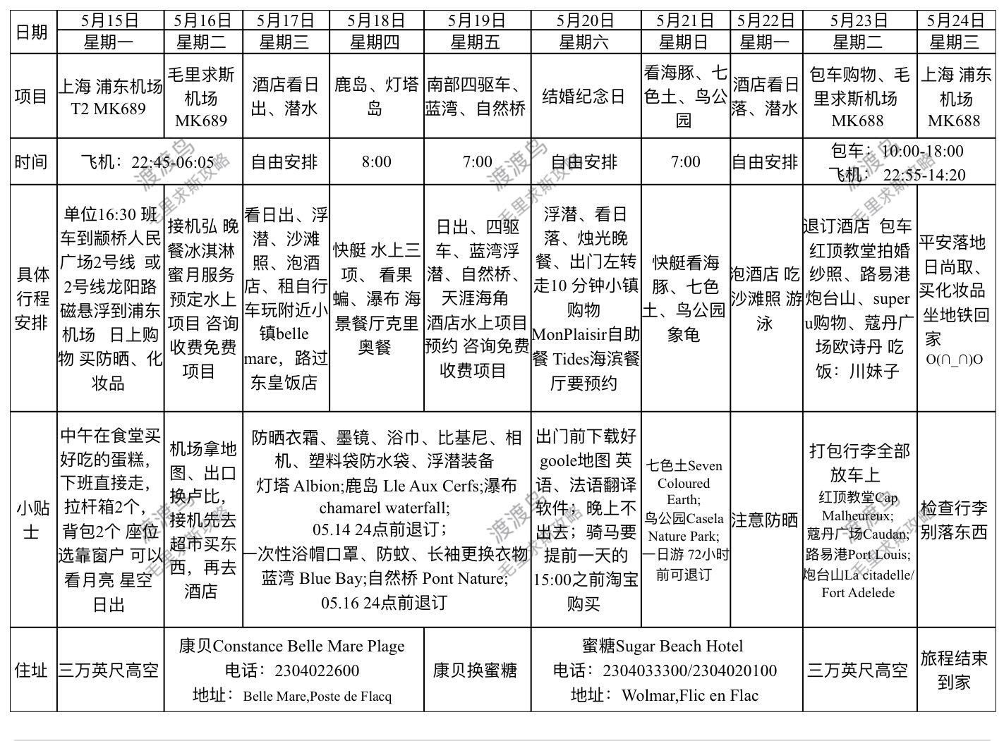 毛里求斯自助遊攻略