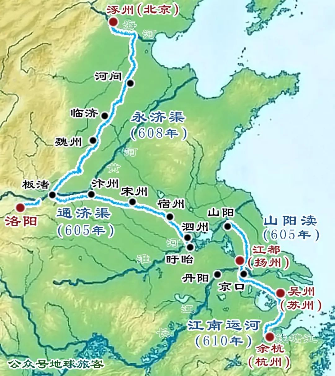 杭州京杭大运河线路图图片