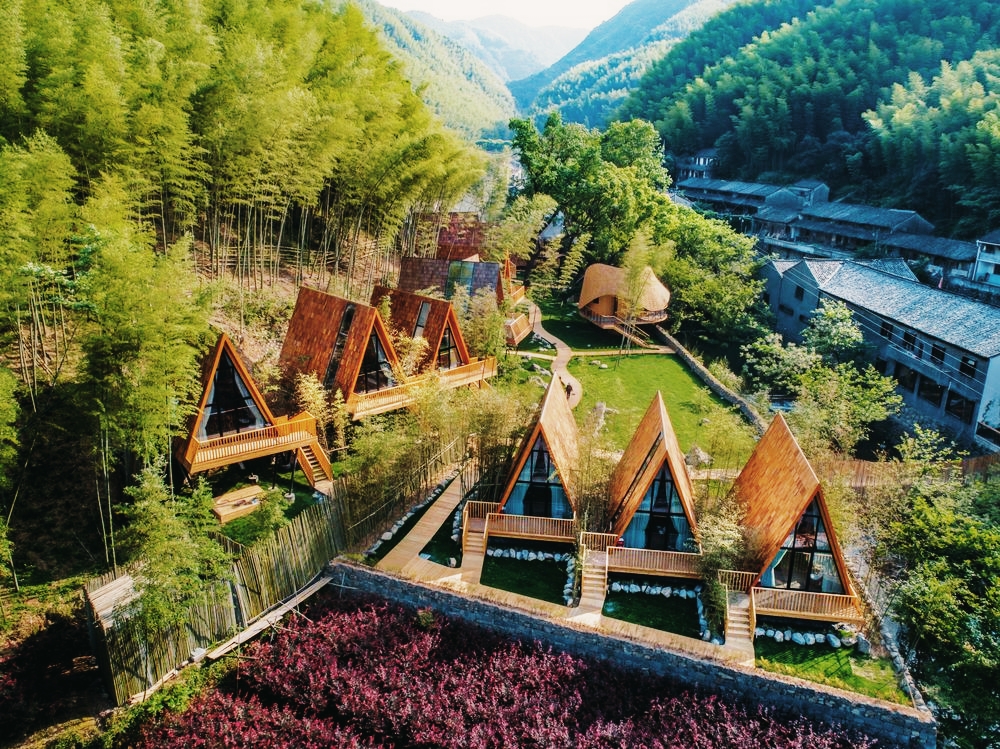 余姚私家度假网红树蛙部落1晚住宿套餐含2大1小早餐