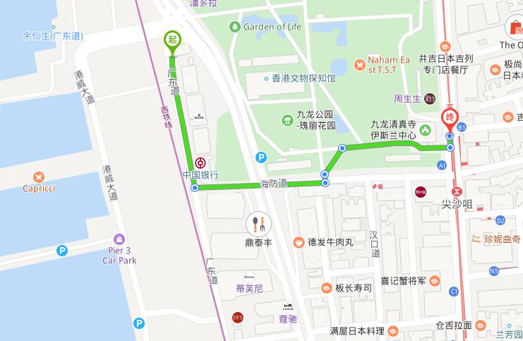 中港城碼頭到油麻地地鐵站,乘地鐵就可以了.