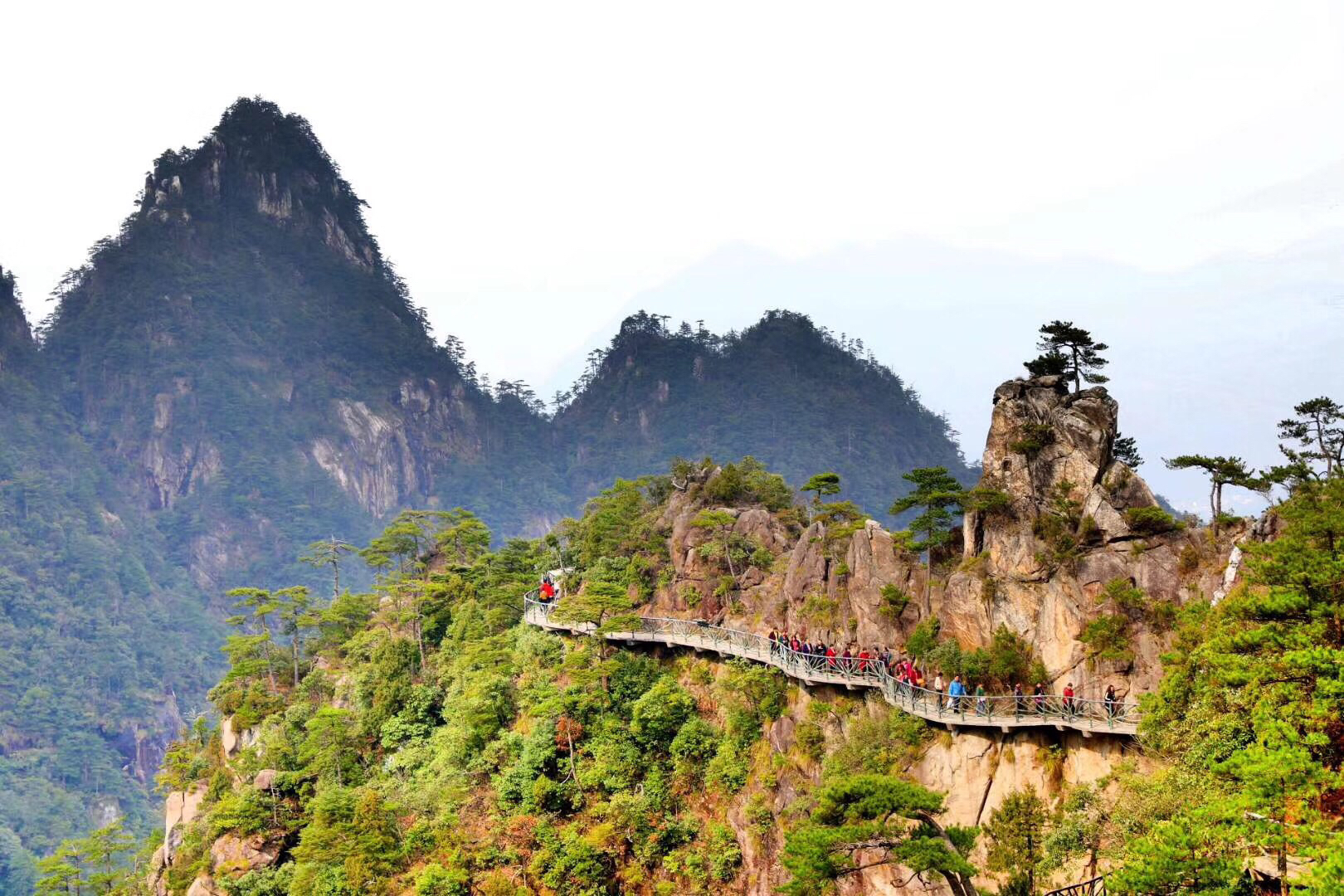 【臨安景點圖片】大明山懸空棧道