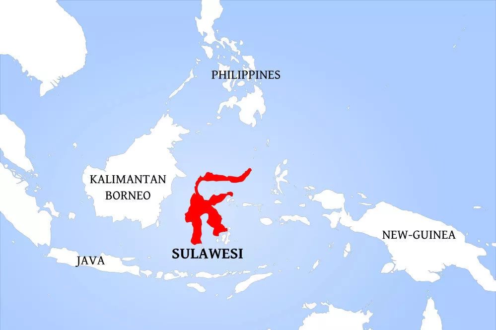 苏拉威西岛位置图片