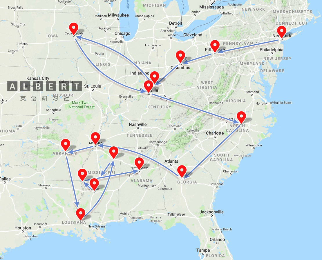独家揭秘《绿皮书》路线图,5分钟带你走完半个美国