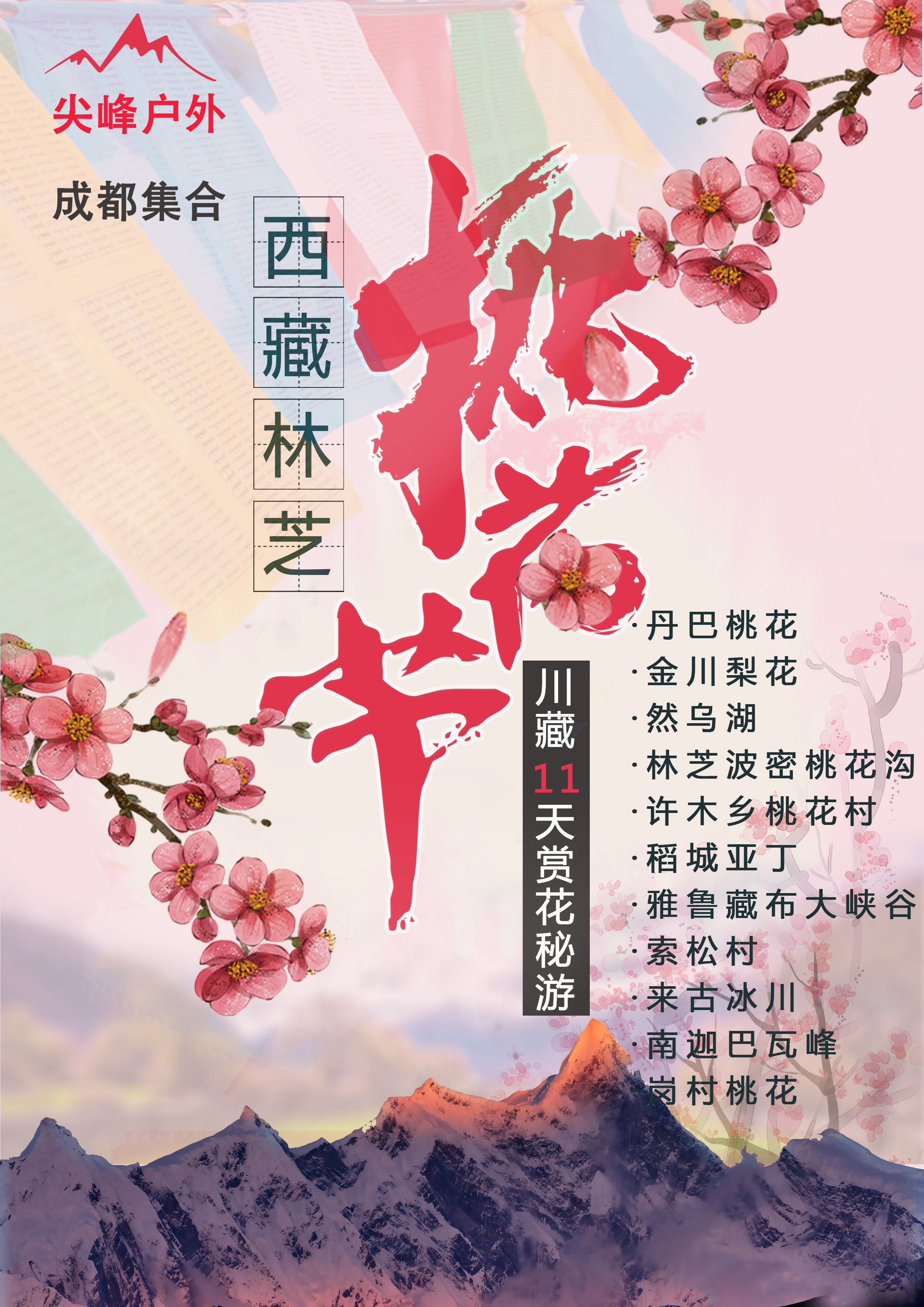 2020林芝桃花节预售·深度寻花之旅川藏线林芝桃花 波密桃花沟 大峡谷