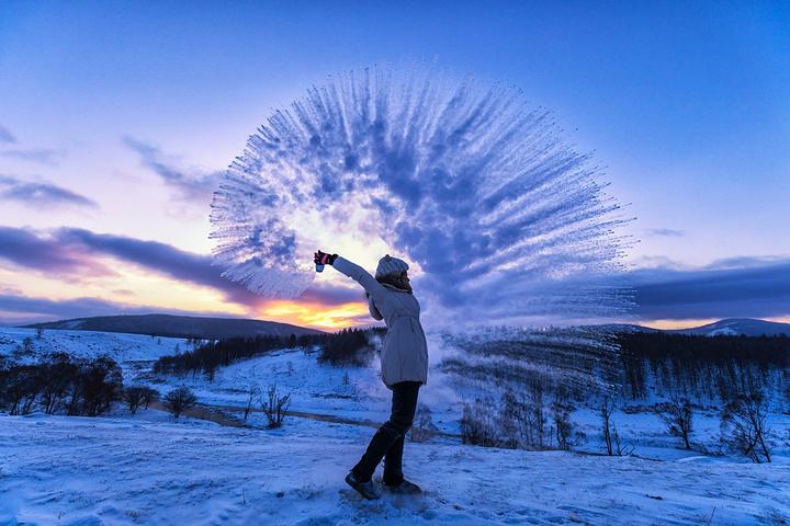 酒店 5s雪场vip通道 爸爸去哪大雪谷 中国雪乡 网红冰凌谷 泼水成冰)
