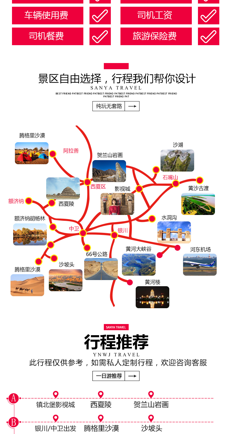 宁夏旅游最佳路线图图片
