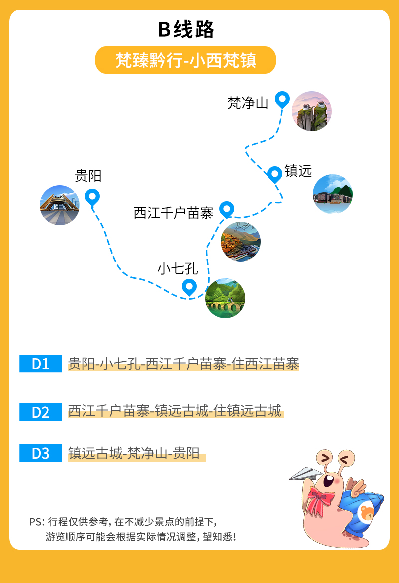 一路黔行貴州黃果樹瀑布西江千戶苗寨荔波小七孔3日遊全程純玩品嚐