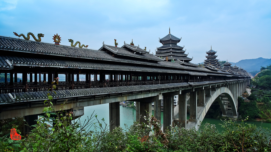 三江當地集合三江侗族風情程陽風雨橋大侗寨景區兩日遊