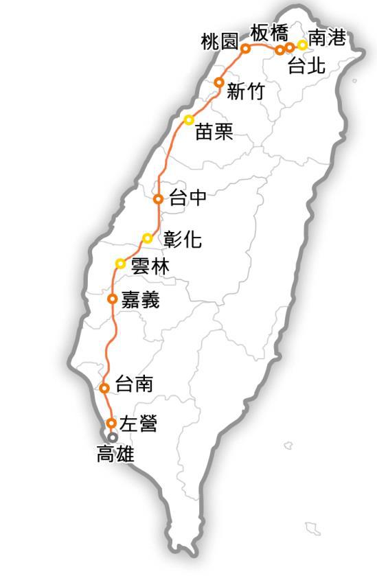 台湾火车站路线图图片